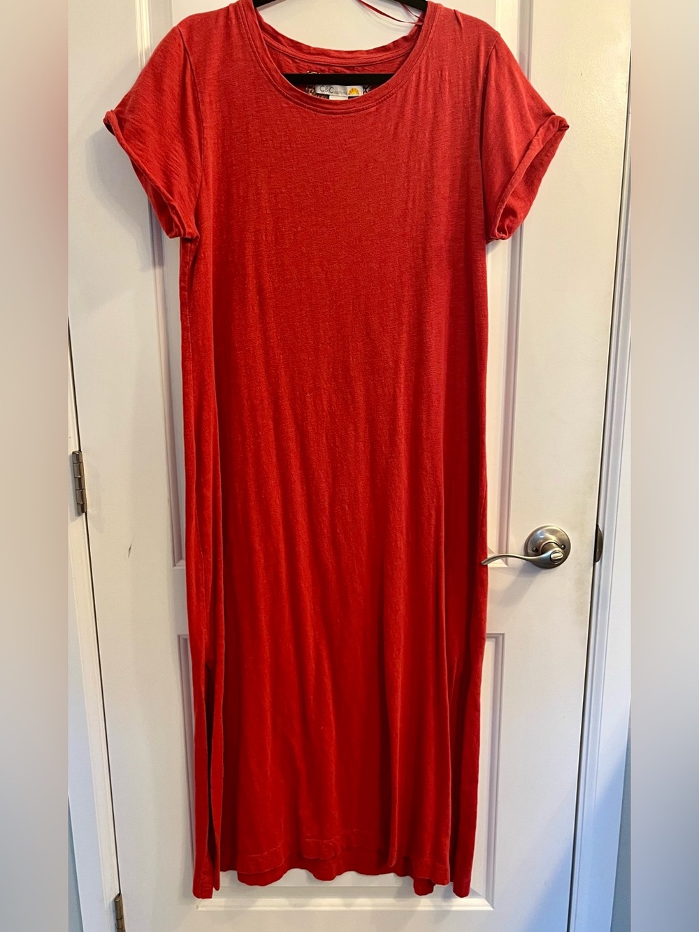 C&C California Red Short Sleeve Maxi Dress